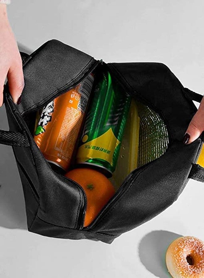HaRvic Insulated Lunch Bags for Women Work Student Kids to School Waterproof Thermal Cooler Tote Bag Picnic Organizer Storage Tiffin Box Portable and Reusable (Black) - Image 5